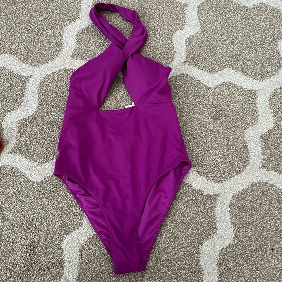 Zara Purple One Piece Swimsuit - Picture 4 of 6